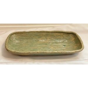 Sage Green Pottery Centerpiece Dish